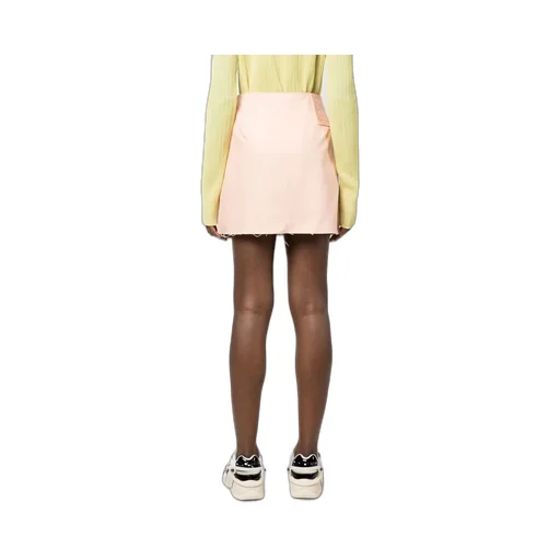 Frayed Cotton Miniskirt