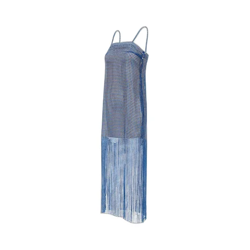 Sequinned-Fringe Maxi Dress