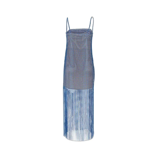 Sequinned-Fringe Maxi Dress