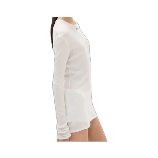 Miu Miu Logo Patch Long Sleeved Top