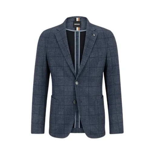 Checked Single-Breasted Blazer
