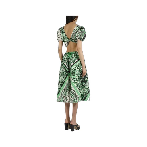 Redvalentino Bandana Printed Poplin Midi Dress