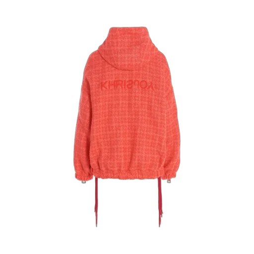 Tweed Drawstring Hood Jacket