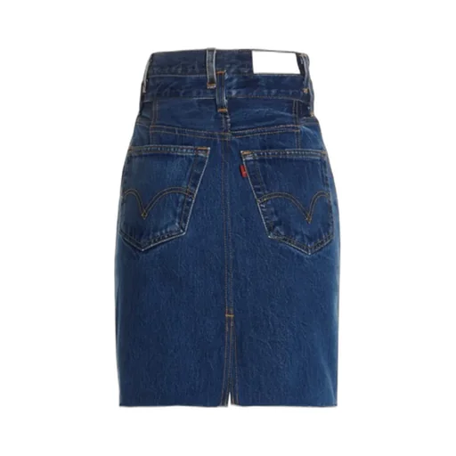 Re/Done Double Waisted Denim Skirt