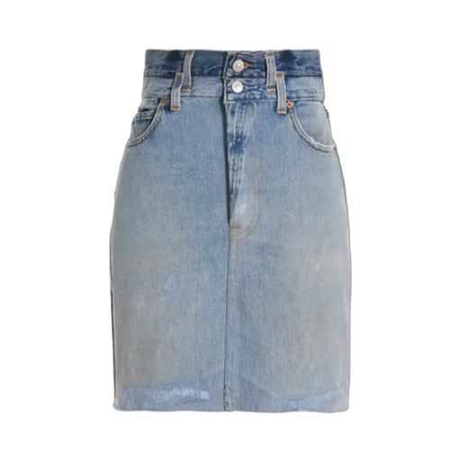 Re/Done Double Waisted Denim Skirt