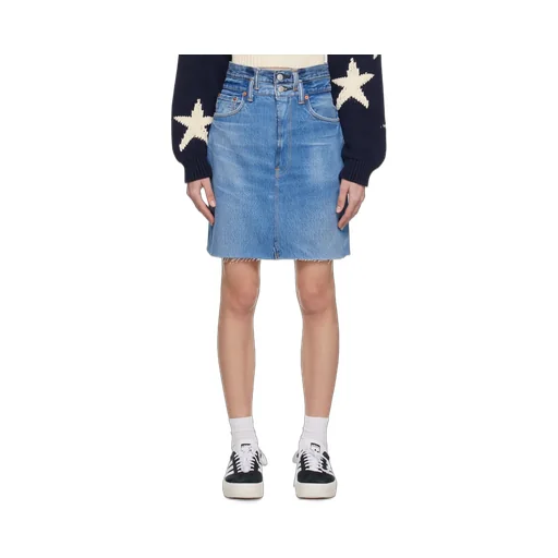Re/Done Double Waisted Denim Skirt
