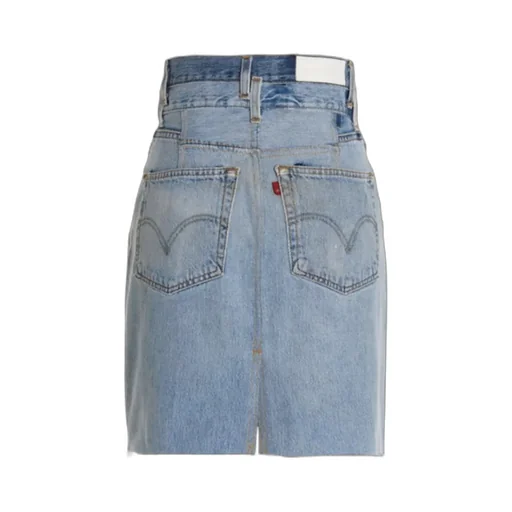 Re/Done Double Waisted Denim Skirt