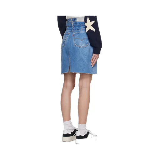 Re/Done Double Waisted Denim Skirt