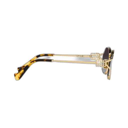 Logo-Plaque Oval-Frame Sunglasses