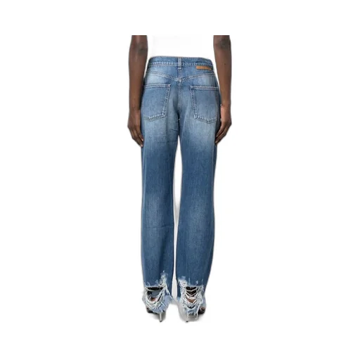 Stella Mccartney Distressed Straight-Leg Jeans
