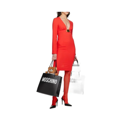 V-Neck Medium-Length Dress