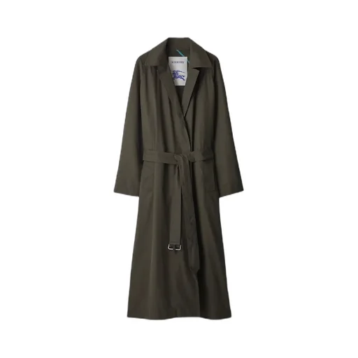 Burberry Check-Plaid Belted Reversible Trench Coat