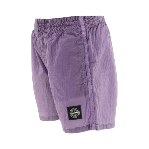 Stone Island Junior Logo Patch High Waist Swim Shorts