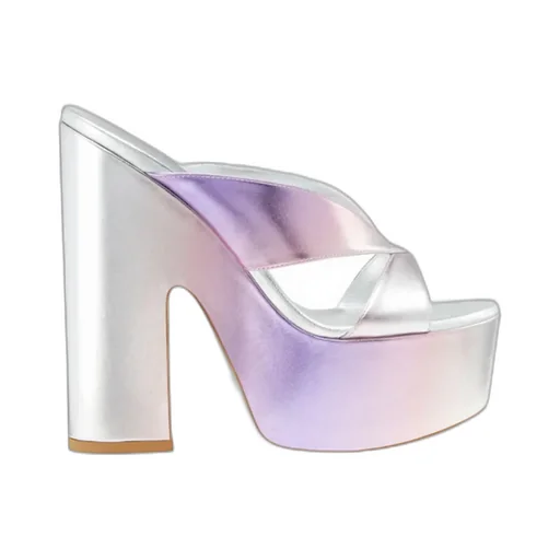Stuart Weitzman Miami Platform Metallic Mules