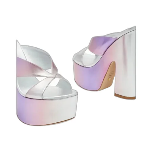 Stuart Weitzman Miami Platform Metallic Mules