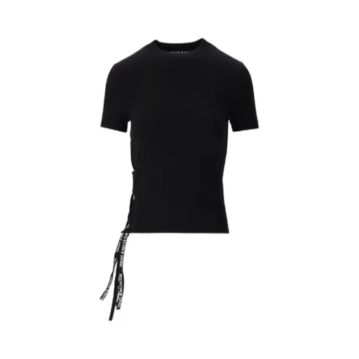 Lace-Up Cotton T-Shirt