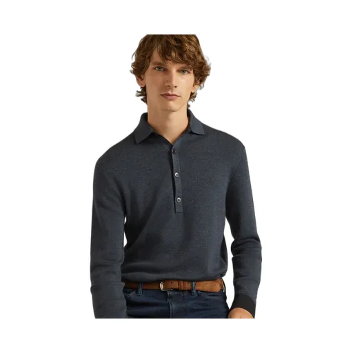 Long-Sleeved Polo Shirt