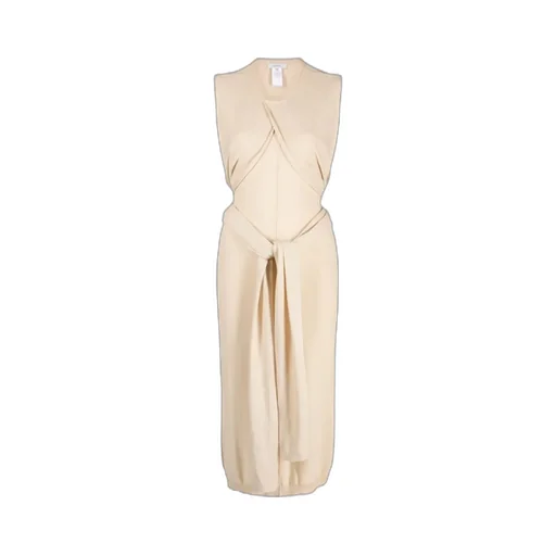 Tied-Waist Cotton Dress