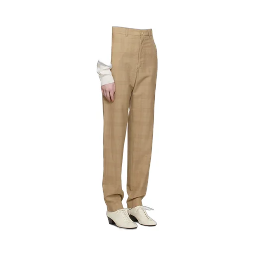Lemaire Straight-Leg Checked Pants