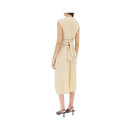 Tied-Waist Cotton Dress