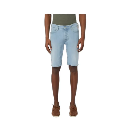 Belt-Loop Denim Shorts