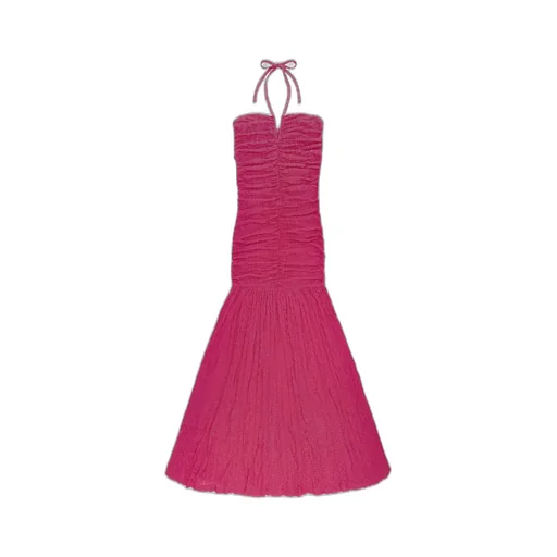 Stretch Lace Halter Neck Dress