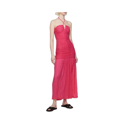 Stretch Lace Halter Neck Dress