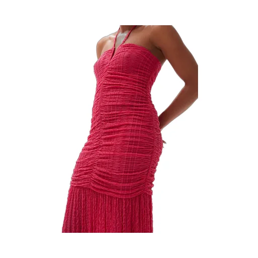 Stretch Lace Halter Neck Dress