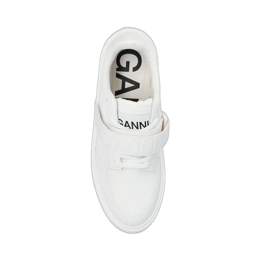 Ganni Logo Embossed Touch Strap Sneakers