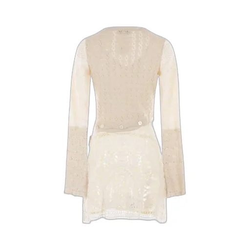 Marine Serre Knitted Lace Panelled Mini Dress