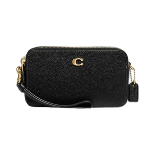 Logo Zipper Shoulder Bag