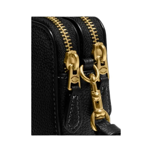 Logo Zipper Shoulder Bag