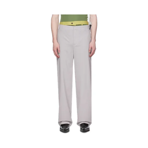 Multi Waistband Wide-Leg Trousers