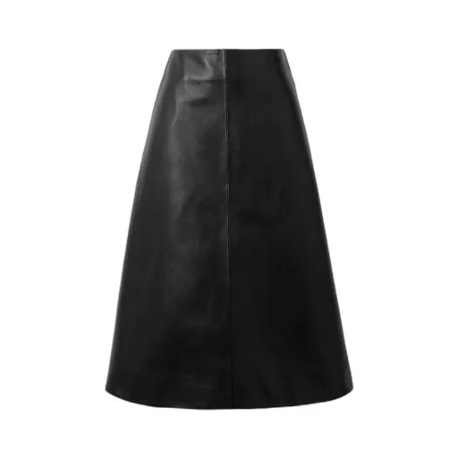 Leather Mid-Length Skirt