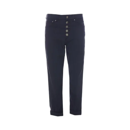 Dondup Logo-Patch Cropped Straight-Leg Jeans