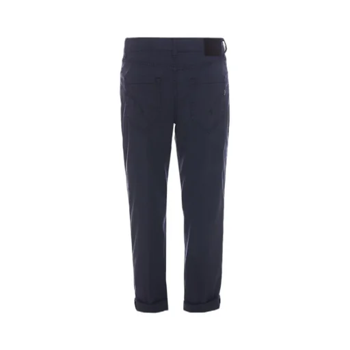 Dondup Logo-Patch Cropped Straight-Leg Jeans