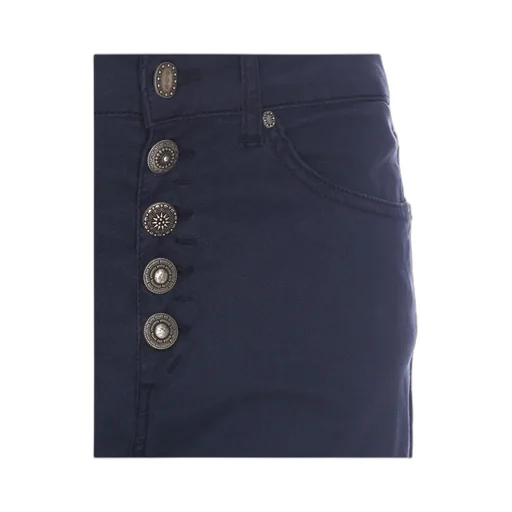 Dondup Logo-Patch Cropped Straight-Leg Jeans