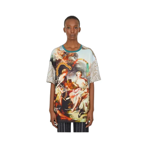 Painting-Print Cotton T-Shirt