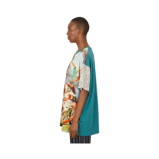 Painting-Print Cotton T-Shirt