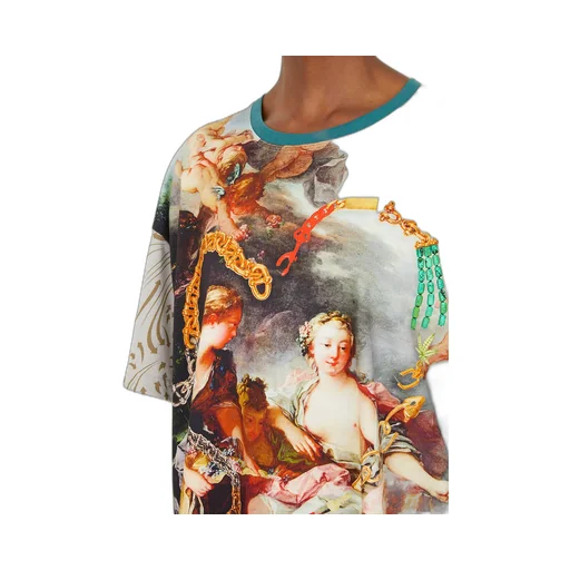 Painting-Print Cotton T-Shirt