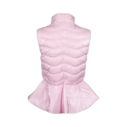 Peplum-Hem Quilted Down Vest