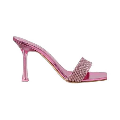 Metallic High-Heeled Sandals