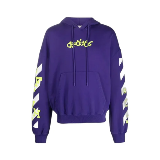 Off-White Logo Printed Drawstring Hoodie