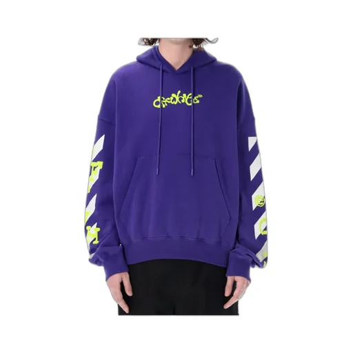 Off-White Logo Printed Drawstring Hoodie