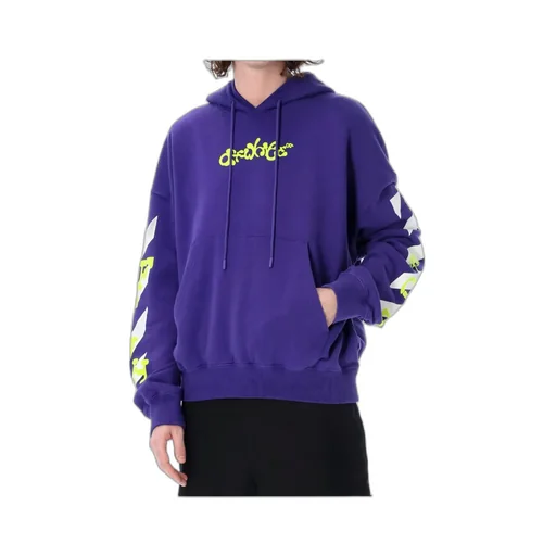 Off-White Logo Printed Drawstring Hoodie