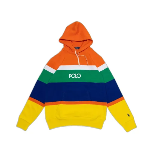 Logo-Detail Striped Hoodie