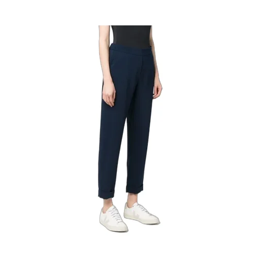 Elasticated-Waist Tapered Trousers