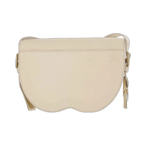 Burberry Granulated Foldover-Top Shoulder Bag