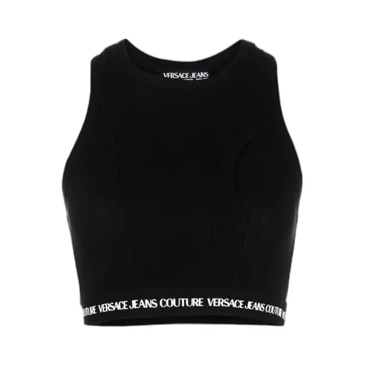 Logo-Print Cropped Tank Top