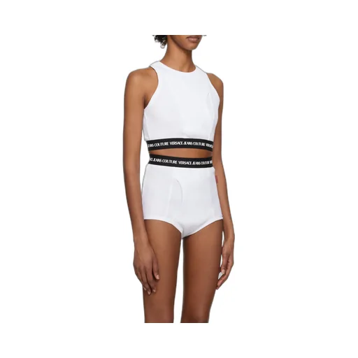 Logo-Print Cropped Tank Top